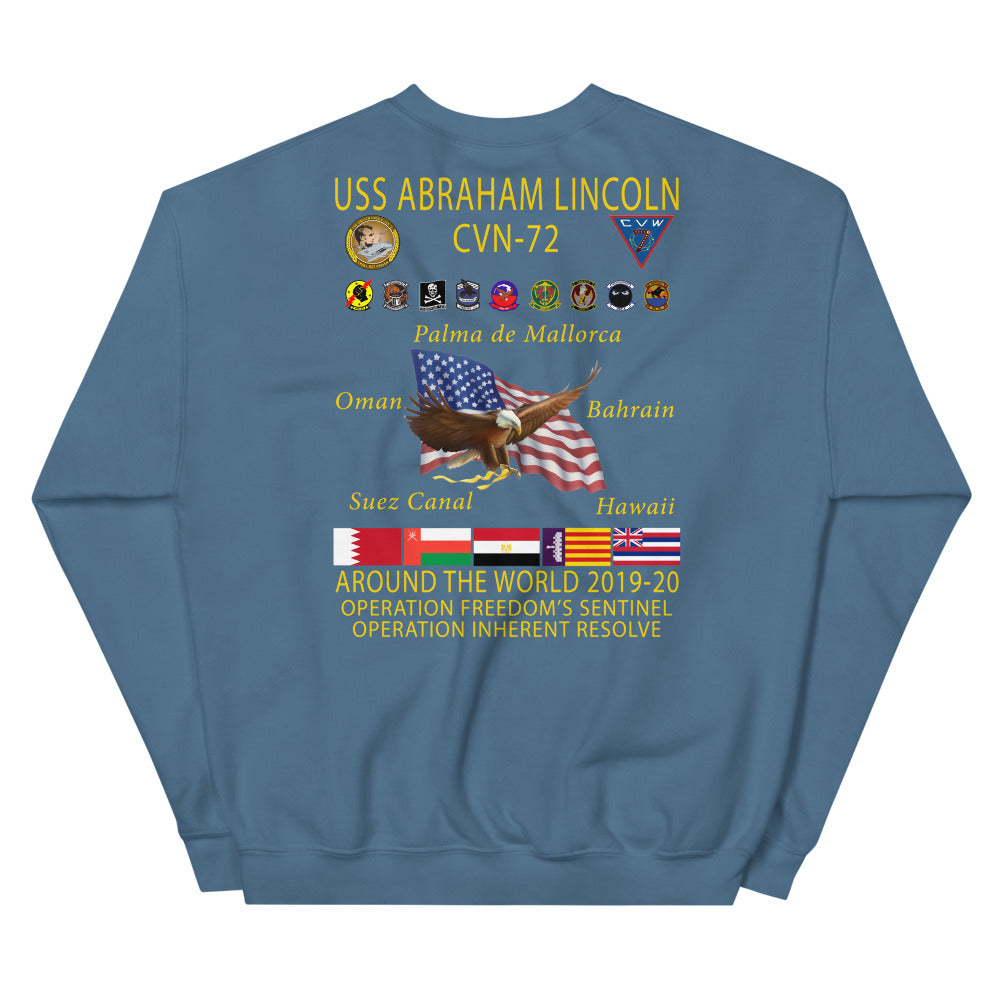 USS Abraham Lincoln (CVN-72) 2019-20 Cruise Sweatshirt