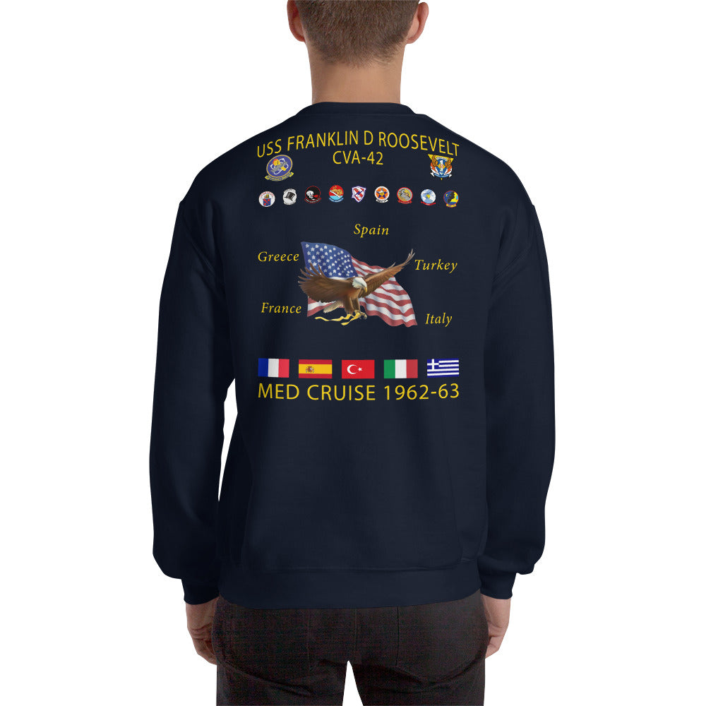 USS Franklin D. Roosevelt (CVA-42) 1962-63 Cruise Sweatshirt