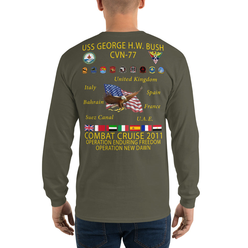 USS George H.W. Bush (CVN-77) 2011 Long Sleeve Cruise Shirt