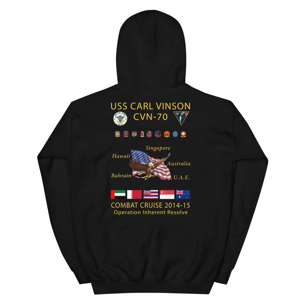 USS Carl Vinson (CVN-70) 2014-15 Cruise Hoodie