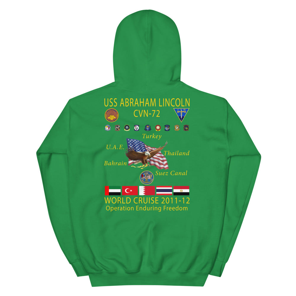 USS Abraham Lincoln (CVN-72) 2011-12 Cruise Hoodie