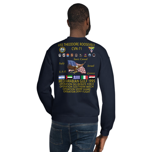 USS Theodore Roosevelt (CVN-71) 1995 Cruise Sweatshirt