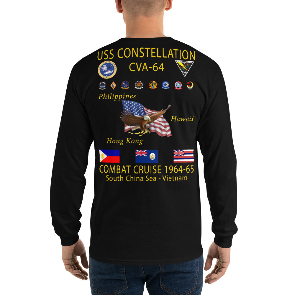 USS Constellation (CVA-64) 1964-65 Long Sleeve Cruise Shirt