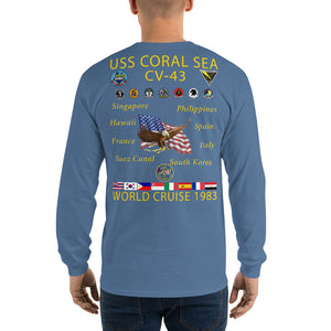 USS Coral Sea (CV-43) 1983 Long Sleeve Cruise Shirt