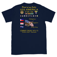 Load image into Gallery viewer, USS America (CVA-66) 1972-73 Cruise Shirt - FAMILY