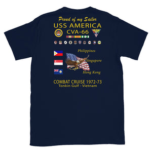 USS America (CVA-66) 1972-73 Cruise Shirt - FAMILY