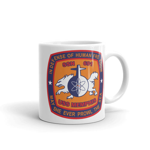 USS Memphis (SSN-691) Ship's Crest Mug