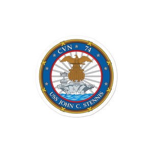 USS John C. Stennis (CVN-74) Ship's Crest Vinyl Sticker