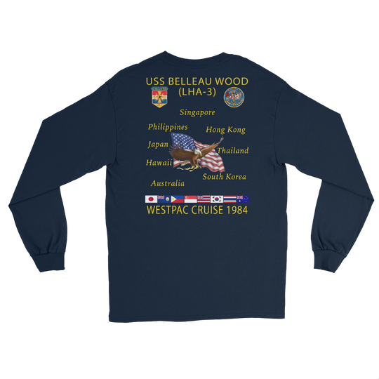 USS Belleau Wood (LHA-3) 1984 Long Sleeve Cruise Shirt