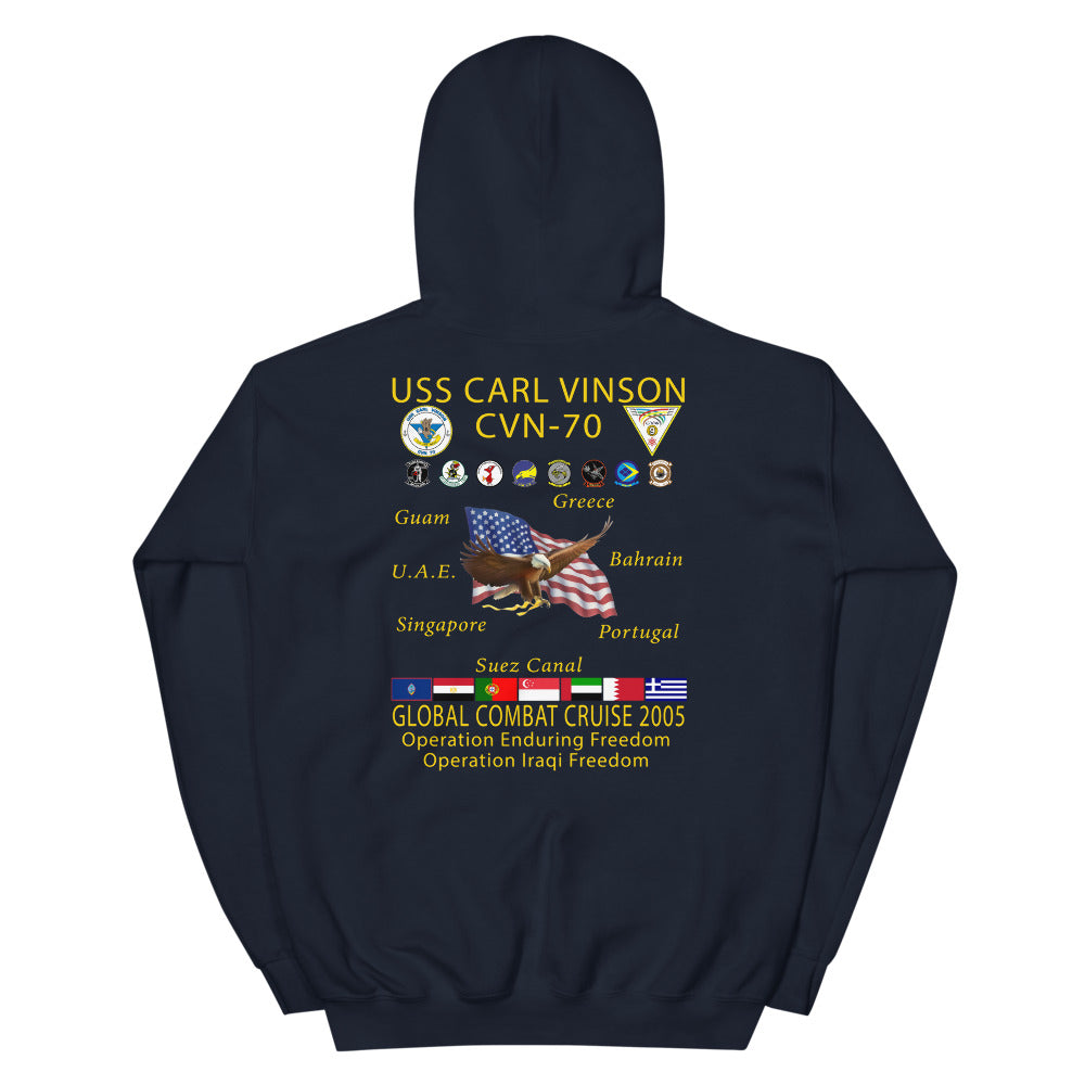 USS Carl Vinson (CVN-70) 2005 Cruise Hoodie