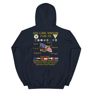 USS Carl Vinson (CVN-70) 2005 Cruise Hoodie