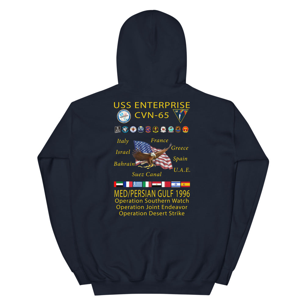 USS Enterprise (CVN-65) 1996 Cruise Hoodie