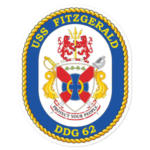USS Fitzgerald (DDG-62) Ship's Crest Vinyl Sticker