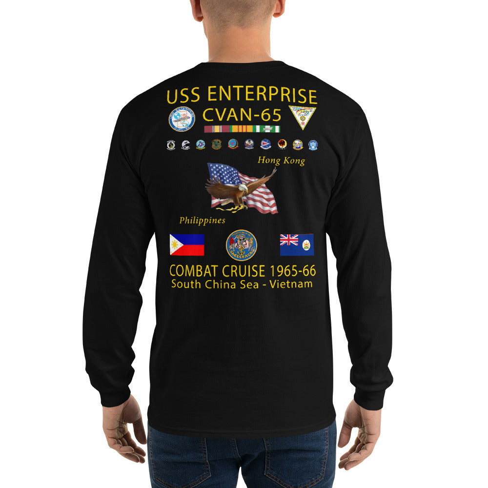 USS Enterprise (CVAN-65) 1965-66 Long Sleeve Cruise Shirt