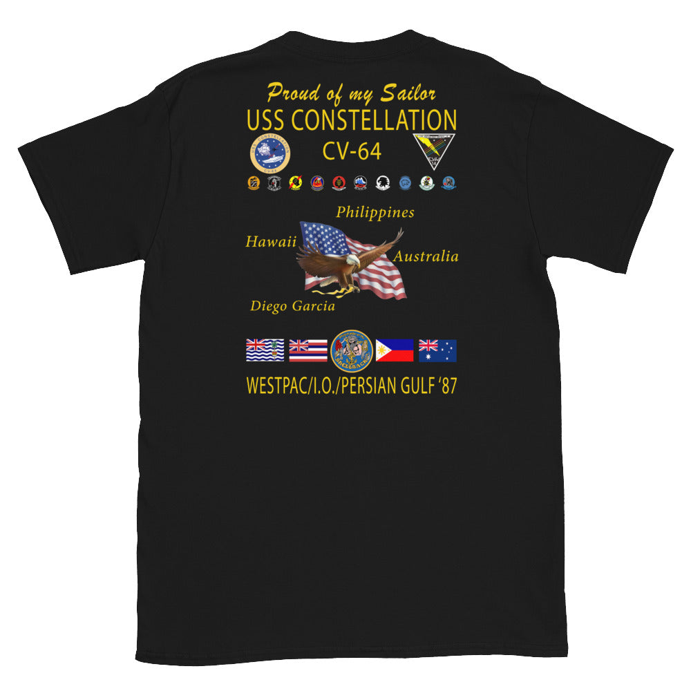 USS Constellation (CV-64) 1987 Cruise Shirt - FAMILY