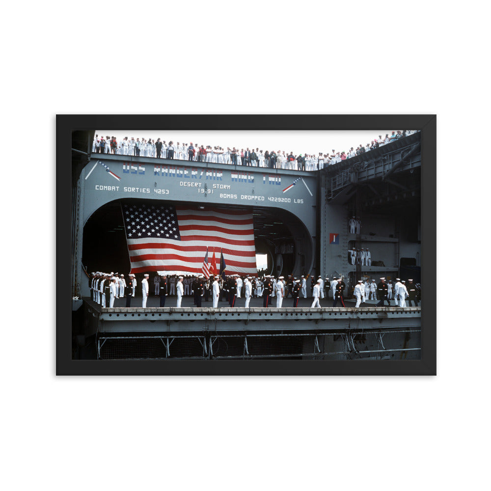 USS Ranger (CV-61) Framed Ship Photo - Operation Desert Storm