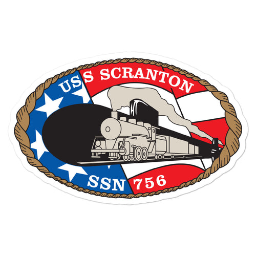 USS Scranton (SSN-756) Ship's Crest Vinyl Sticker