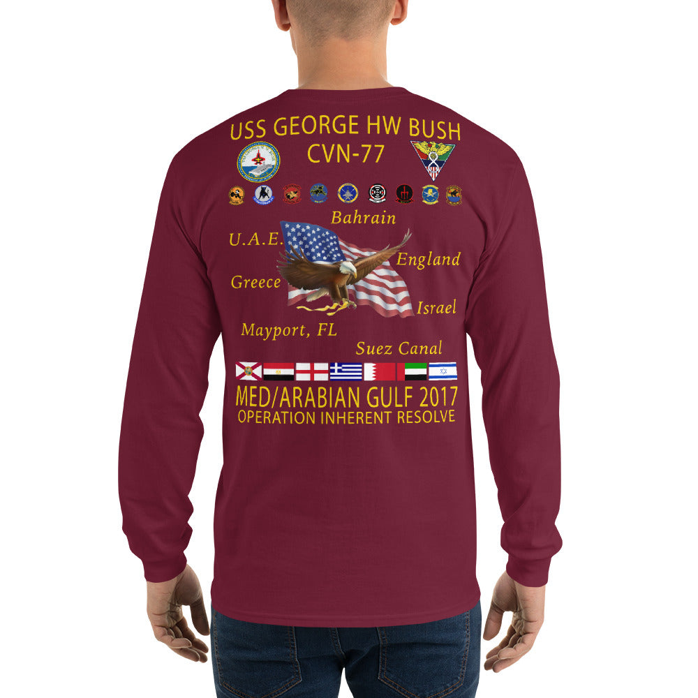 USS George H.W. Bush (CVN-77) 2017 Long Sleeve Cruise Shirt