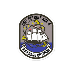 USS Detroit (AOE-4) Ship's Crest Vinyl Sticker