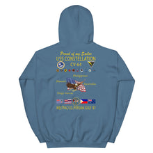 Load image into Gallery viewer, USS Constellation (CV-64) 1987 Cruise Hoodie - FAMILY