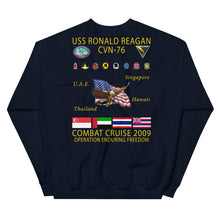 Load image into Gallery viewer, USS Ronald Reagan (CVN-76) 2009 Cruise Sweatshirt