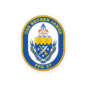 USS Reuben James (FFG-57) Ship's Crest Vinyl Sticker