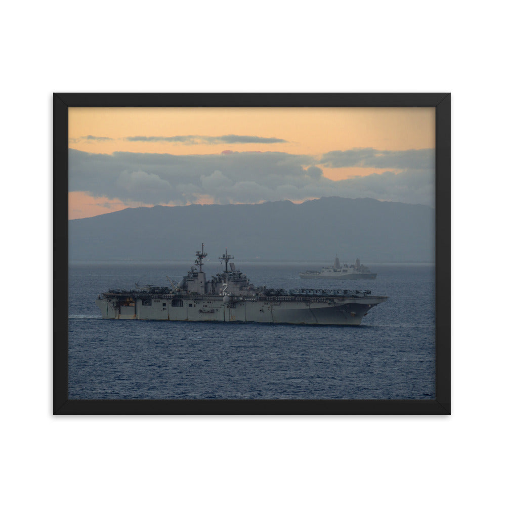 USS Essex (LHD-2) Framed Ship Photo