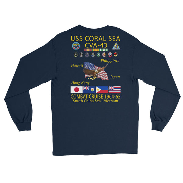 USS Coral Sea (CVA-43) 1964-65 Long Sleeve Cruise Shirt