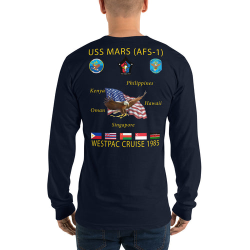 USS Mars (AFS-1) 1985 Long Sleeve Cruise Shirt