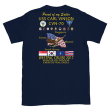 Load image into Gallery viewer, USS Carl Vinson (CVN-70) 2017 Cruise Shirt - FAMILY