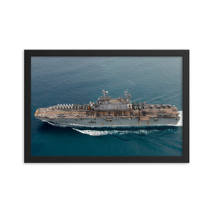 USS Peleliu (LHA-5) Framed Ship Photo - "SHELLBACK-12"