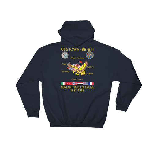 USS Iowa (BB-61) 1987-88 Cruise Hoodie