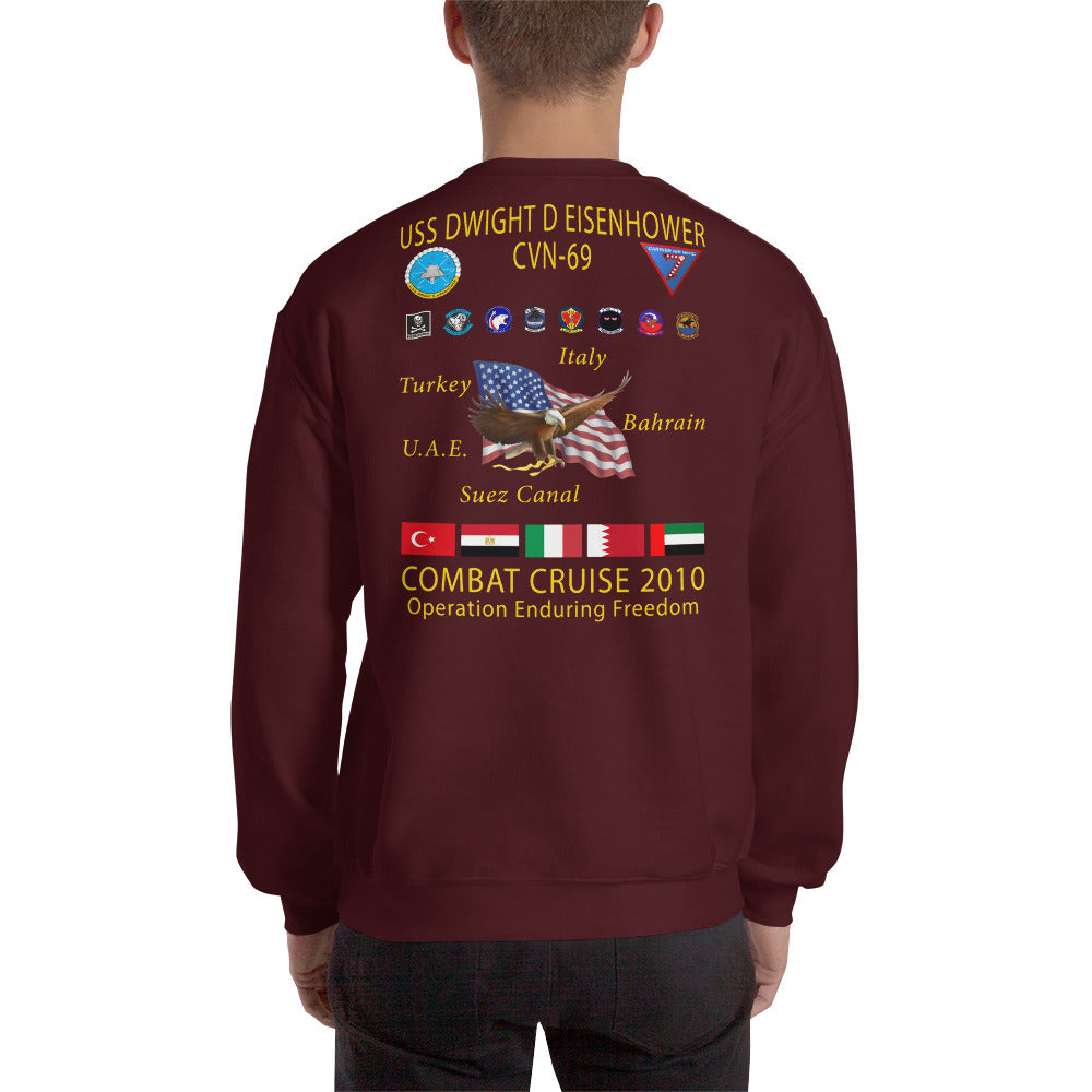 USS Dwight D. Eisenhower (CVN-69) 2010 Cruise Sweatshirt