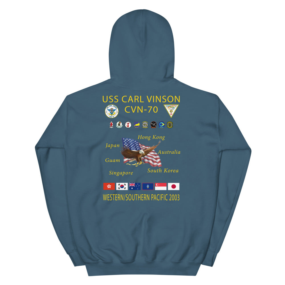 USS Carl Vinson (CVN-70) 2003 Cruise Hoodie
