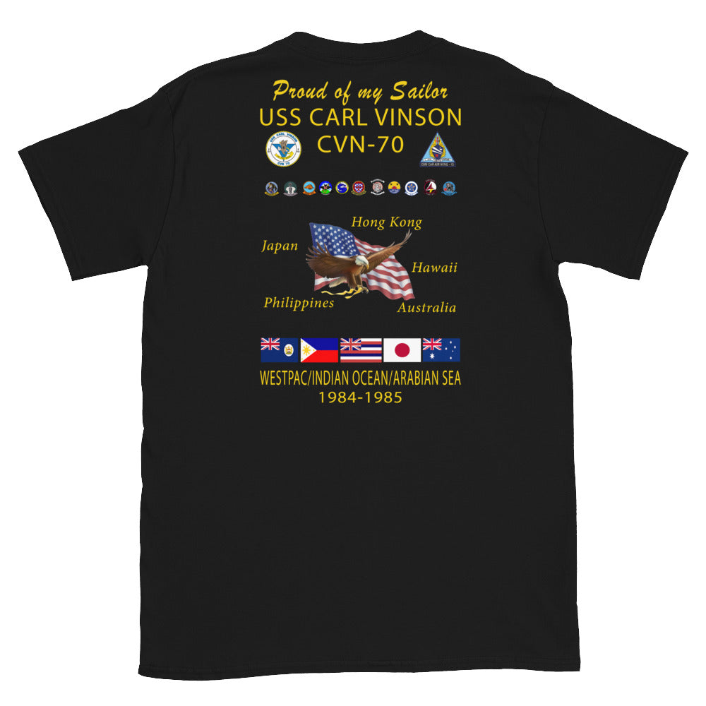 USS Carl Vinson (CVN-70) 1984-85 Cruise Shirt - Family