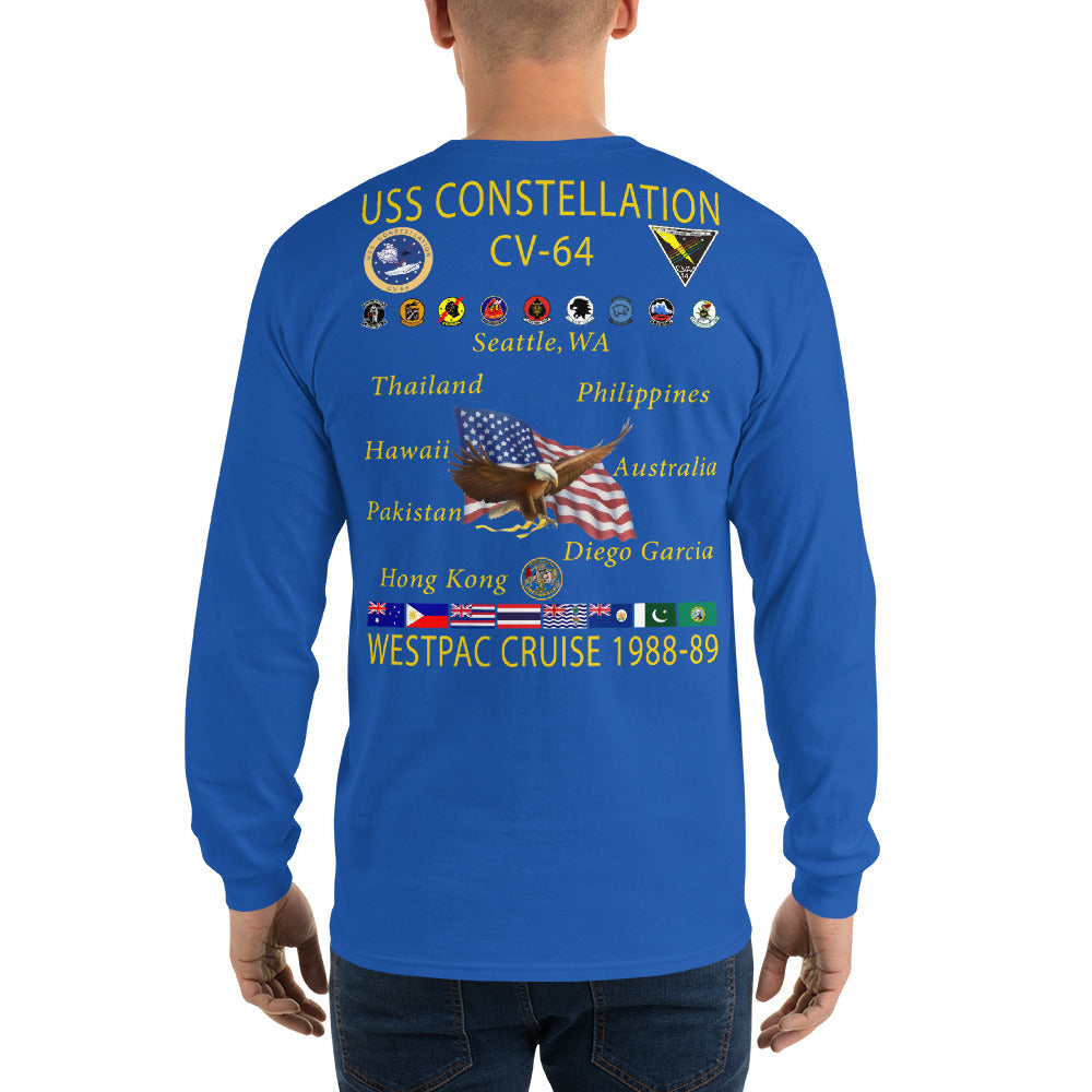 USS Constellation (CV-64) 1988-89 Long Sleeve Cruise Shirt