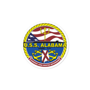 USS Alabama (SSBN-731) Ship's Crest Viny Sticker
