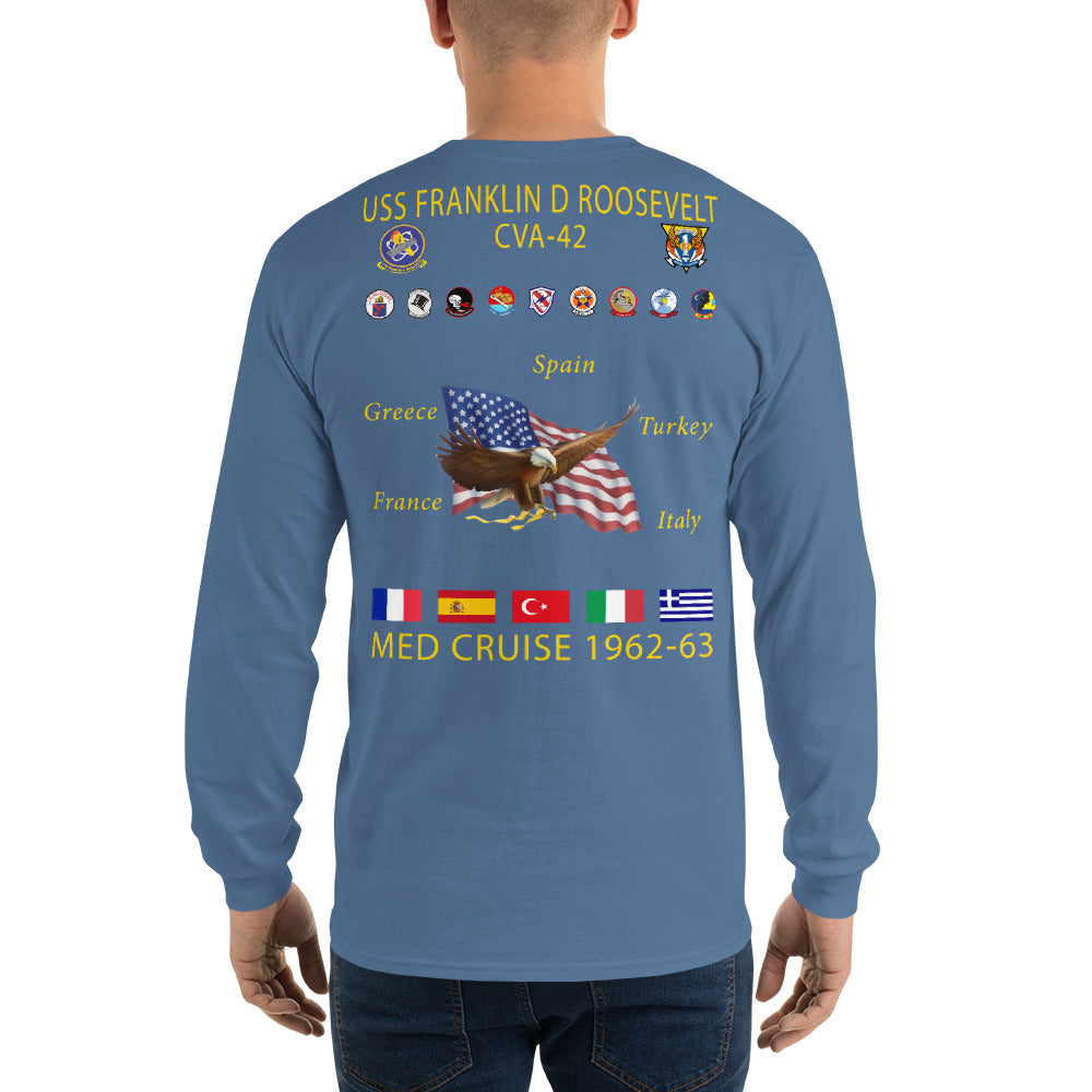USS Franklin D. Roosevelt (CVA-42) 1962-63 Long Sleeve Cruise Shirt