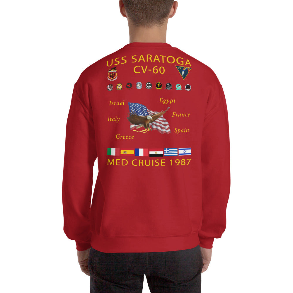 USS Saratoga (CV-60) 1987 Cruise Sweatshirt