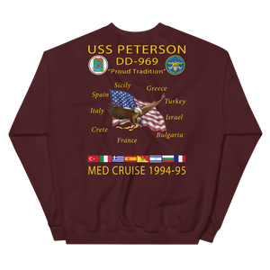 USS Peterson (DD-969) 1994-95 Cruise Sweatshirt