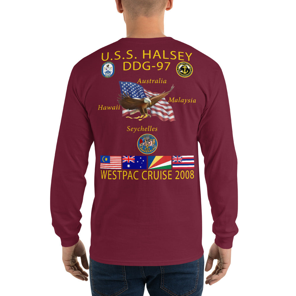 USS Halsey (DDG-97) 2008 Long Sleeve Cruise Shirt