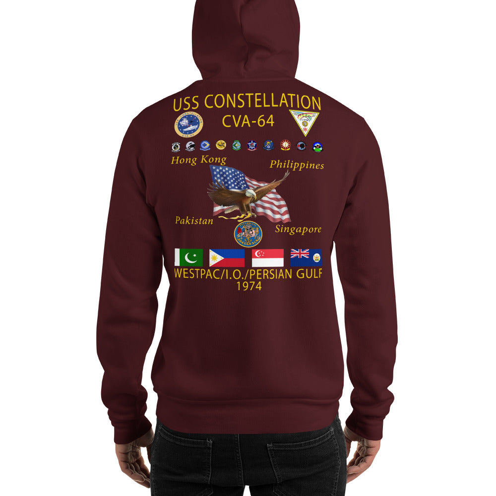 USS Constellation (CVA-64) 1974 Cruise Hoodie