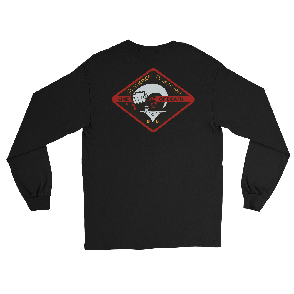 USS America (CV-66) '86 Line of Death - Special Edition Long Sleeve Shirt