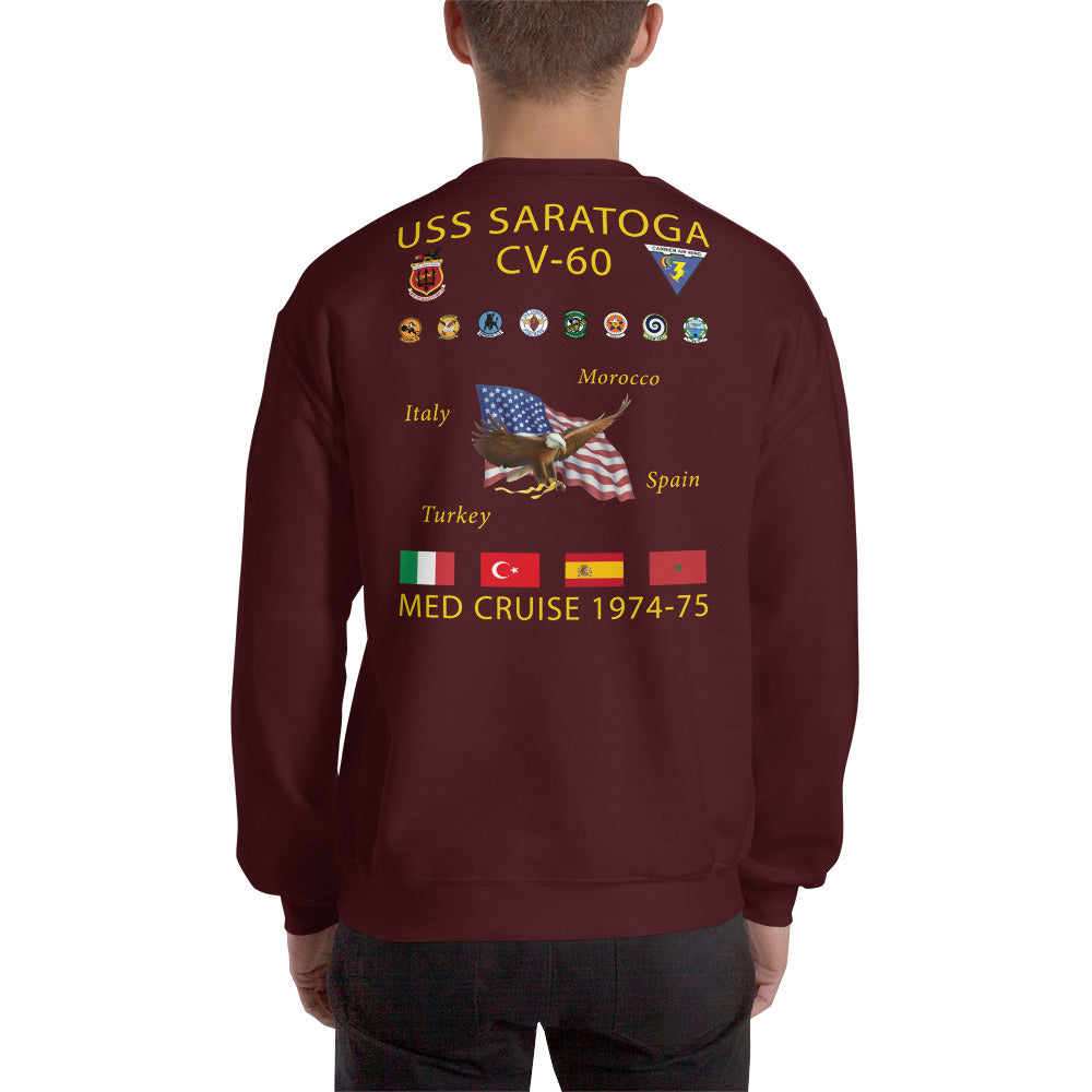 USS Saratoga (CVA-60) 1974-75 Cruise Sweatshirt