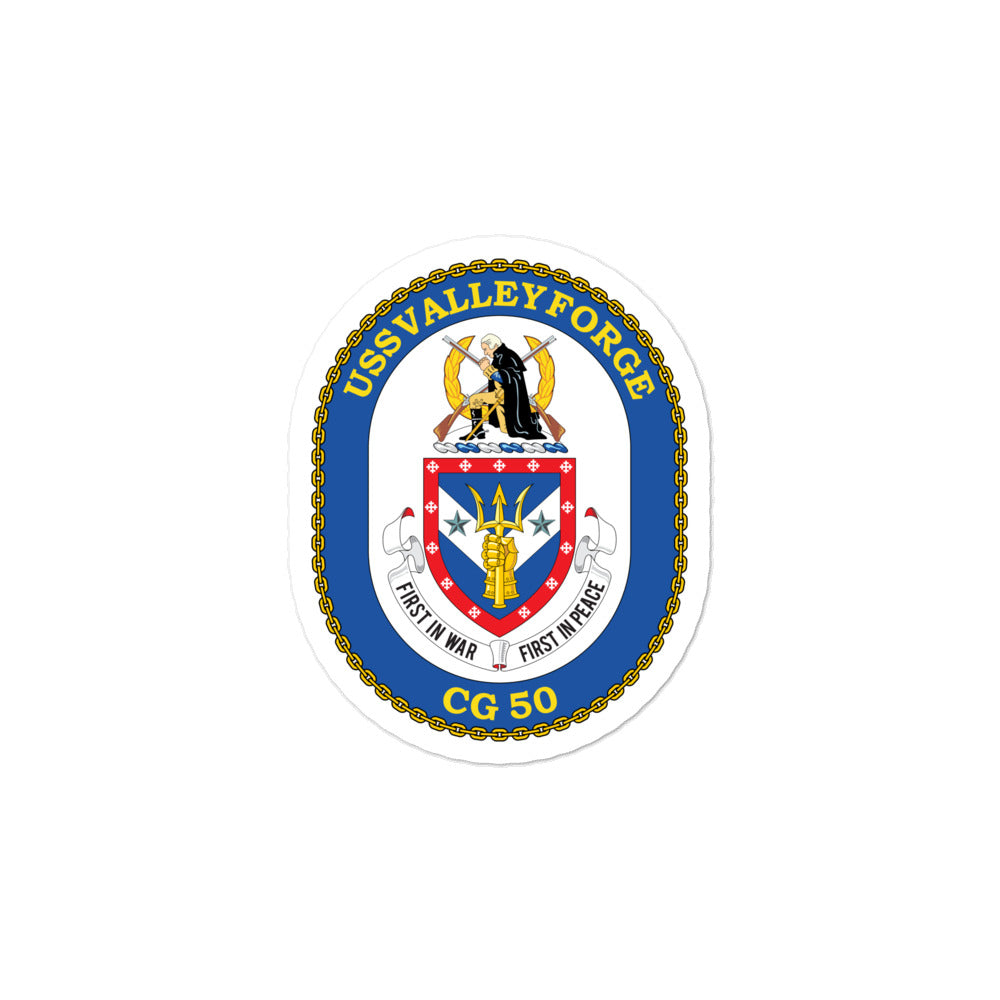 USS Valley Forge (CG-50) Ship's Crest Vinyl Sticker