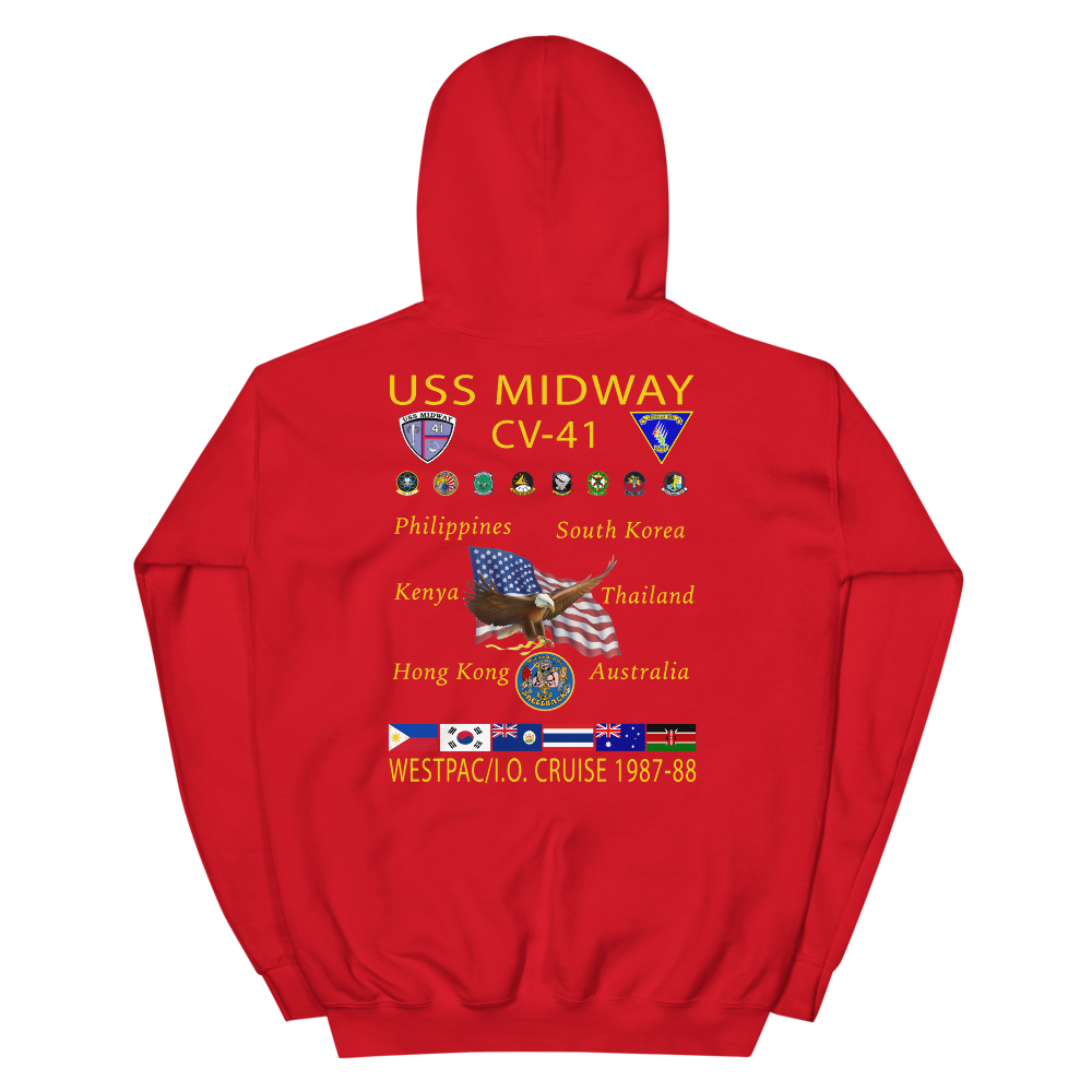 USS Midway (CV-41) 1987-88 Cruise Hoodie