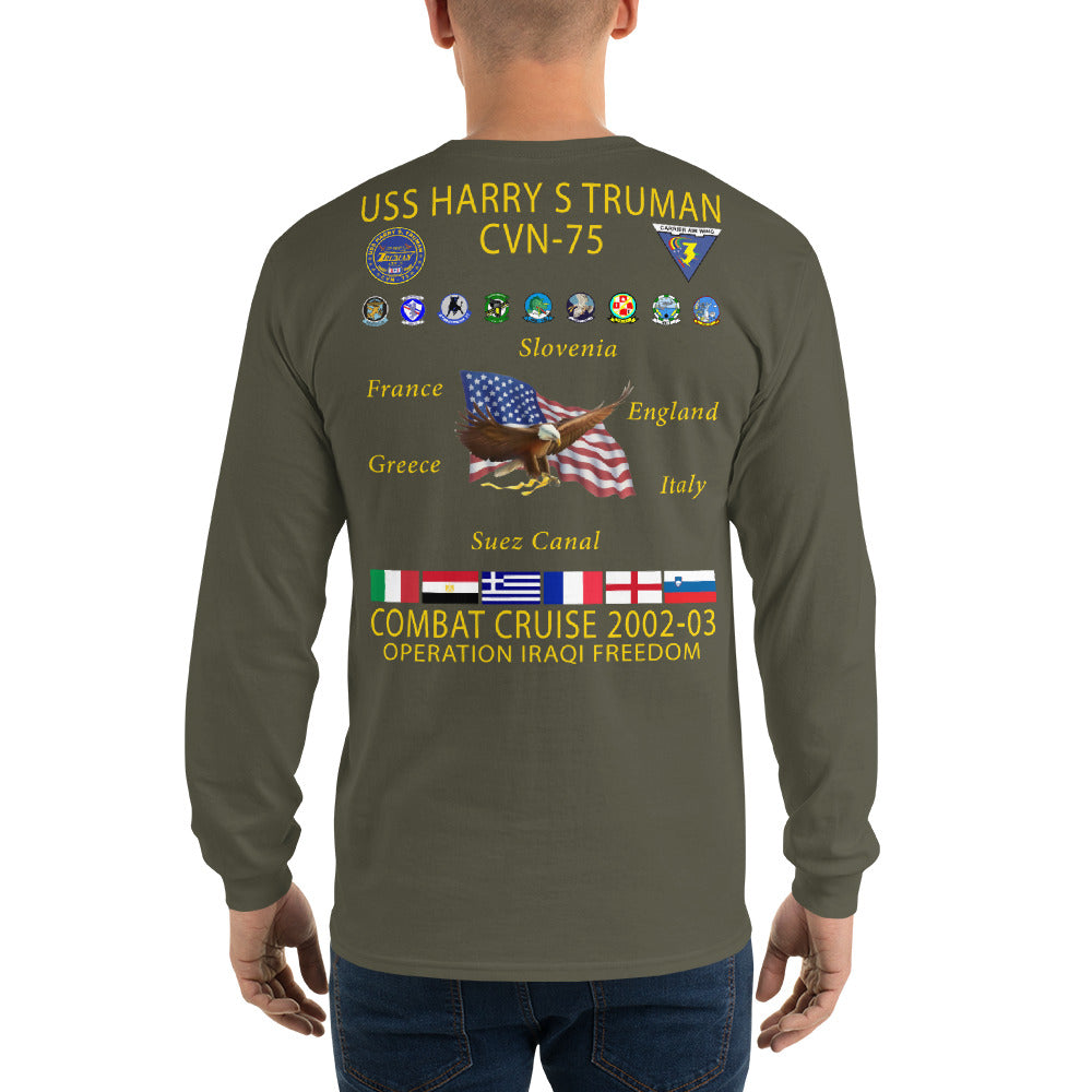 USS Harry S. Truman (CVN-75) 2002-03 Long Sleeve Cruise Shirt
