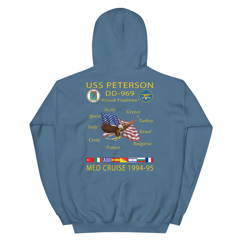 USS Peterson (DD-969) 1994-95 Cruise Hoodie