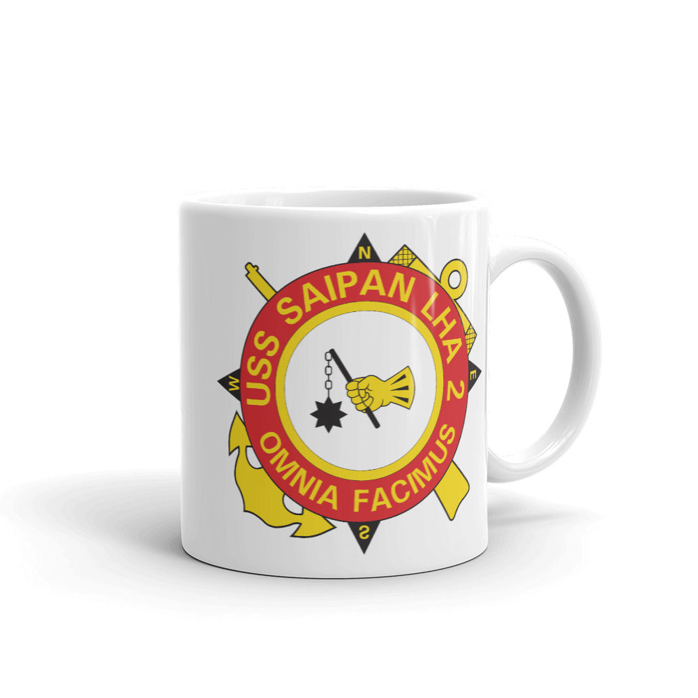 USS Saipan (LHA-2) Ship's Crest Mug