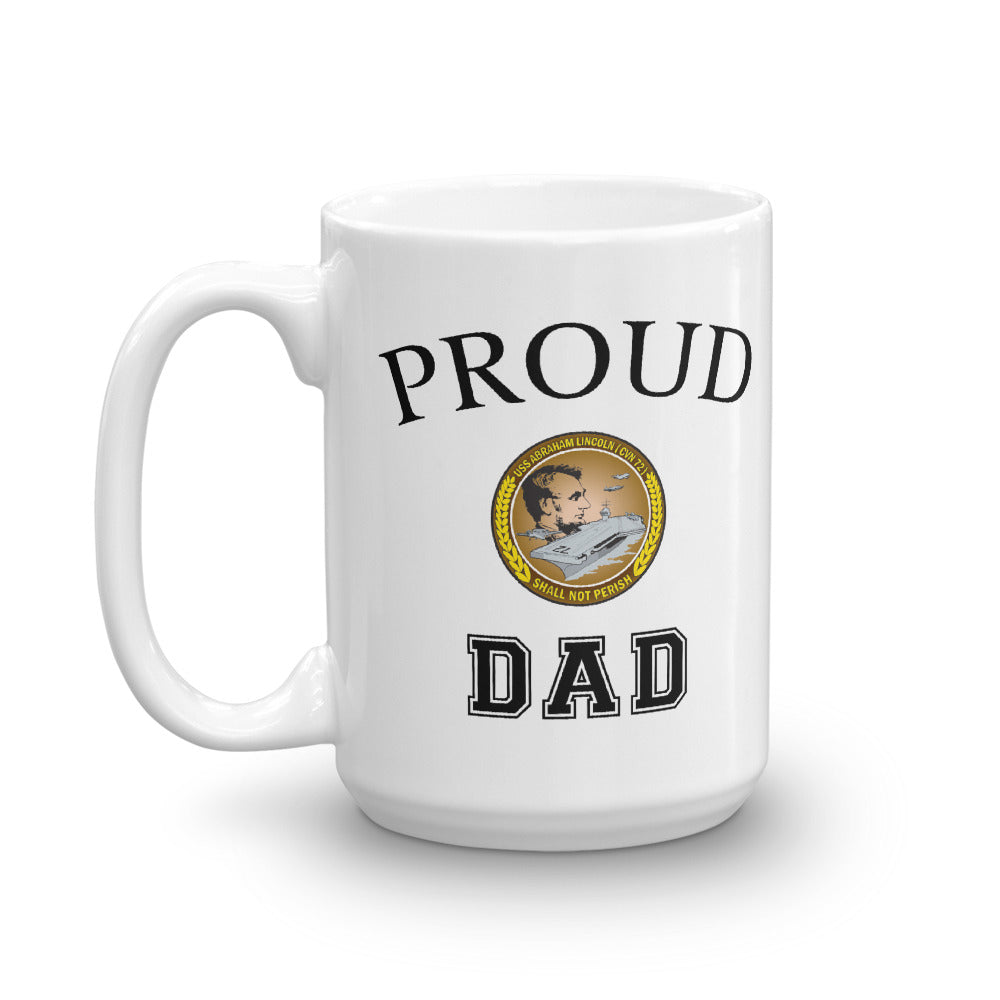 Proud USS Abraham Lincoln Dad Mug